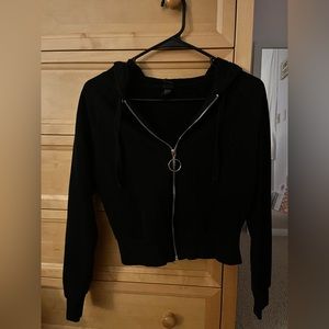 Cropped zip up